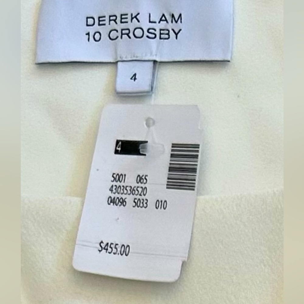 Derek Lam 10 Crosby Women's Sz 4 White Downtown Cut-Out Crepe Tank $455 - Picture 2 of 10